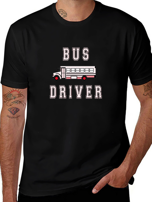 Bus Driver T-Shirt - Black Crew Neck