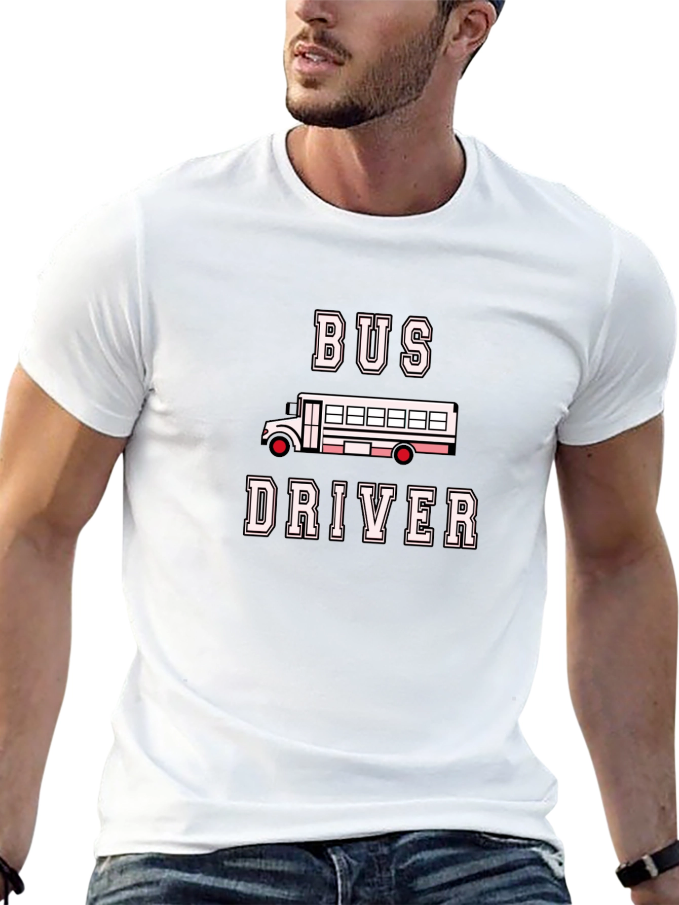 Bus Driver T-Shirt - Black Crew Neck