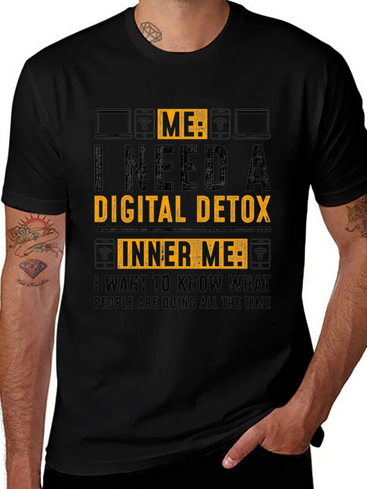 Digital Detox Graphic T-Shirt - Funny Tech Humor Tee