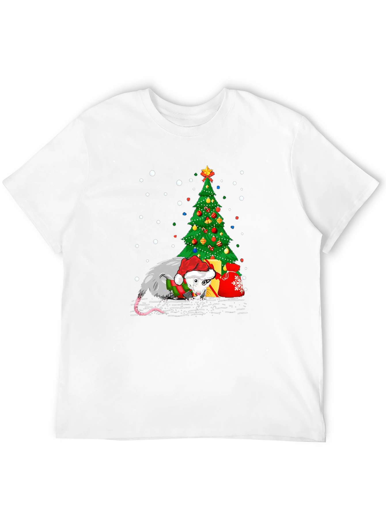 Christmas Opossum T-Shirt: Holiday Novelty Tee