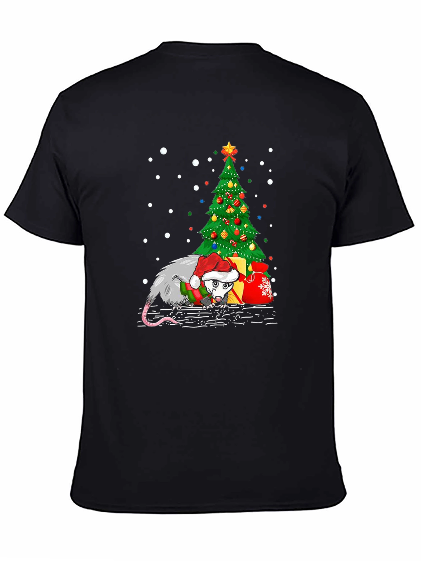 Christmas Opossum T-Shirt: Holiday Novelty Tee