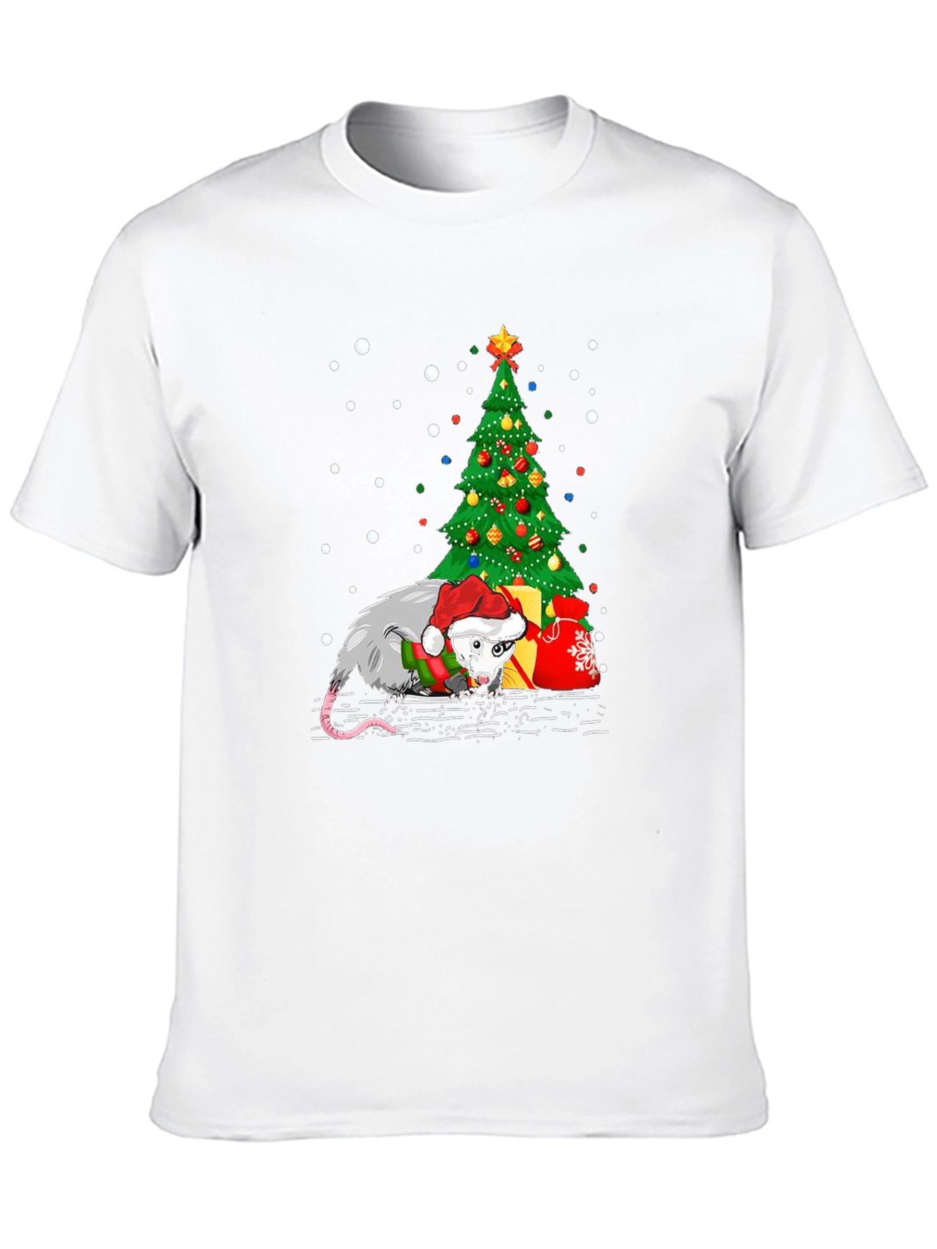 Christmas Opossum T-Shirt: Holiday Novelty Tee