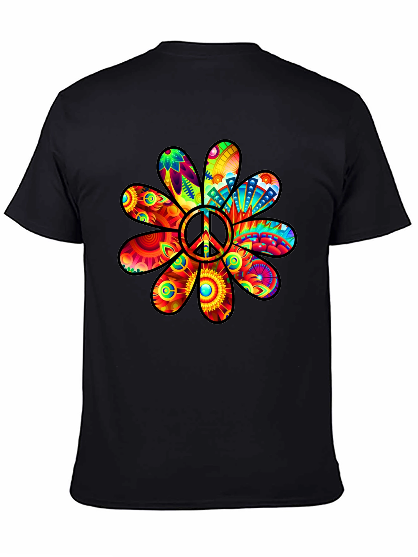 Peace Flower Power T-Shirt - Groovy Graphic Tee