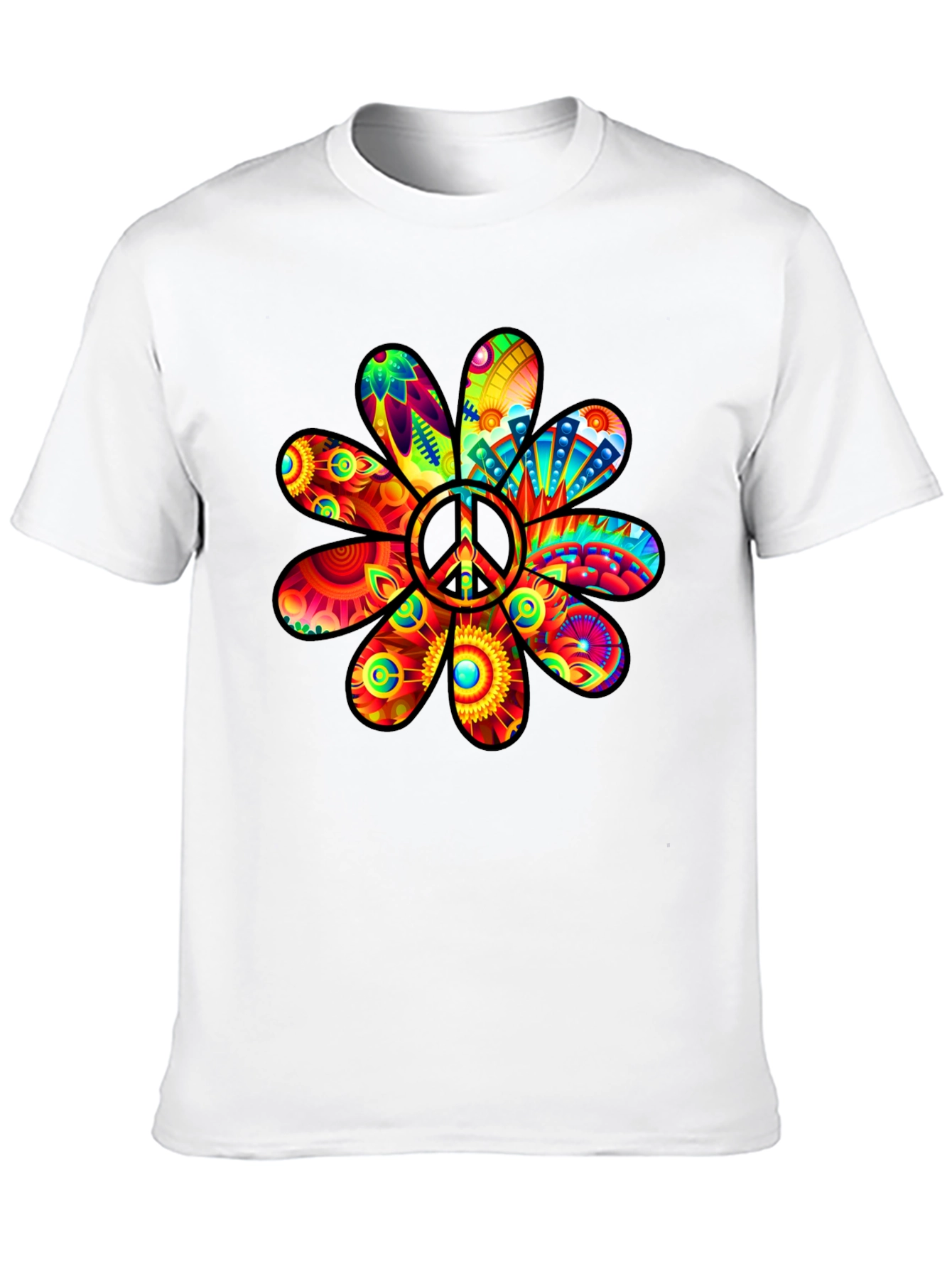 Peace Flower Power T-Shirt - Groovy Graphic Tee