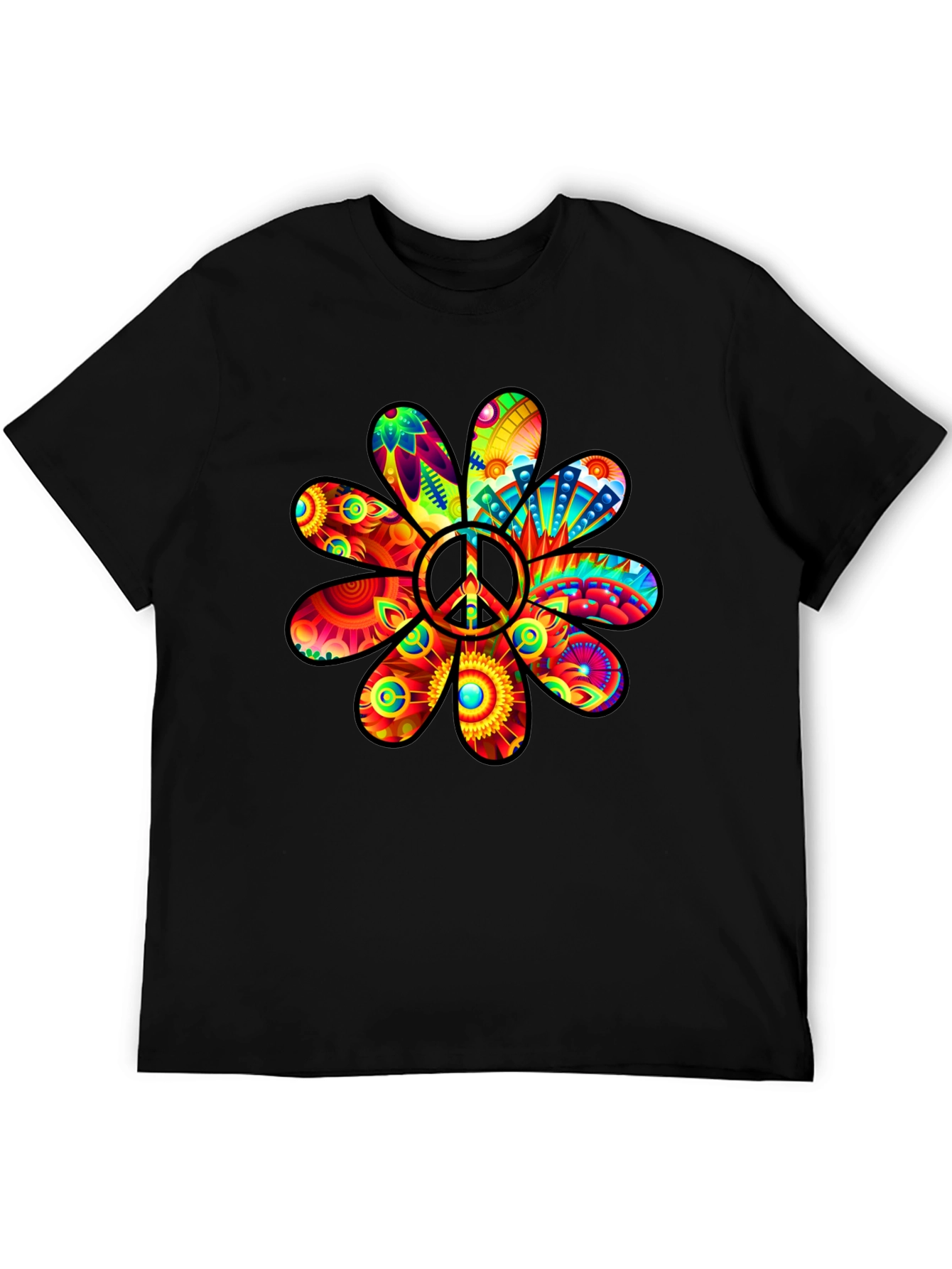 Peace Flower Power T-Shirt - Groovy Graphic Tee