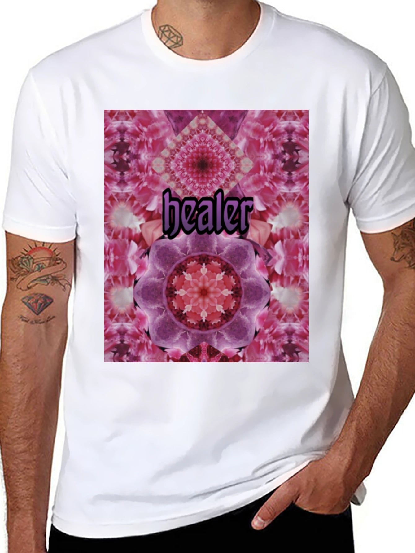 Healer Mandala T-Shirt - Unisex Black Tee