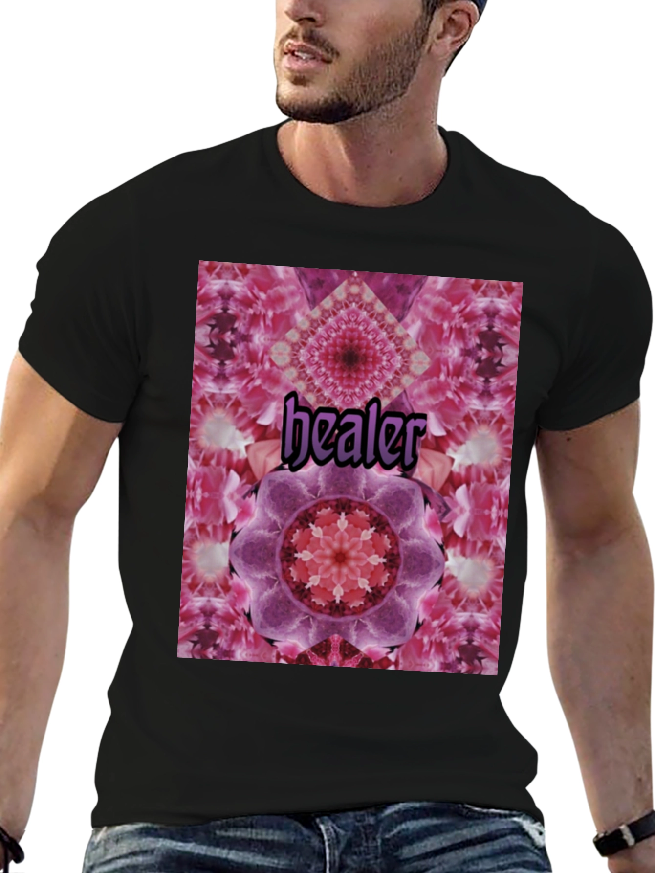 Healer Mandala T-Shirt - Unisex Black Tee