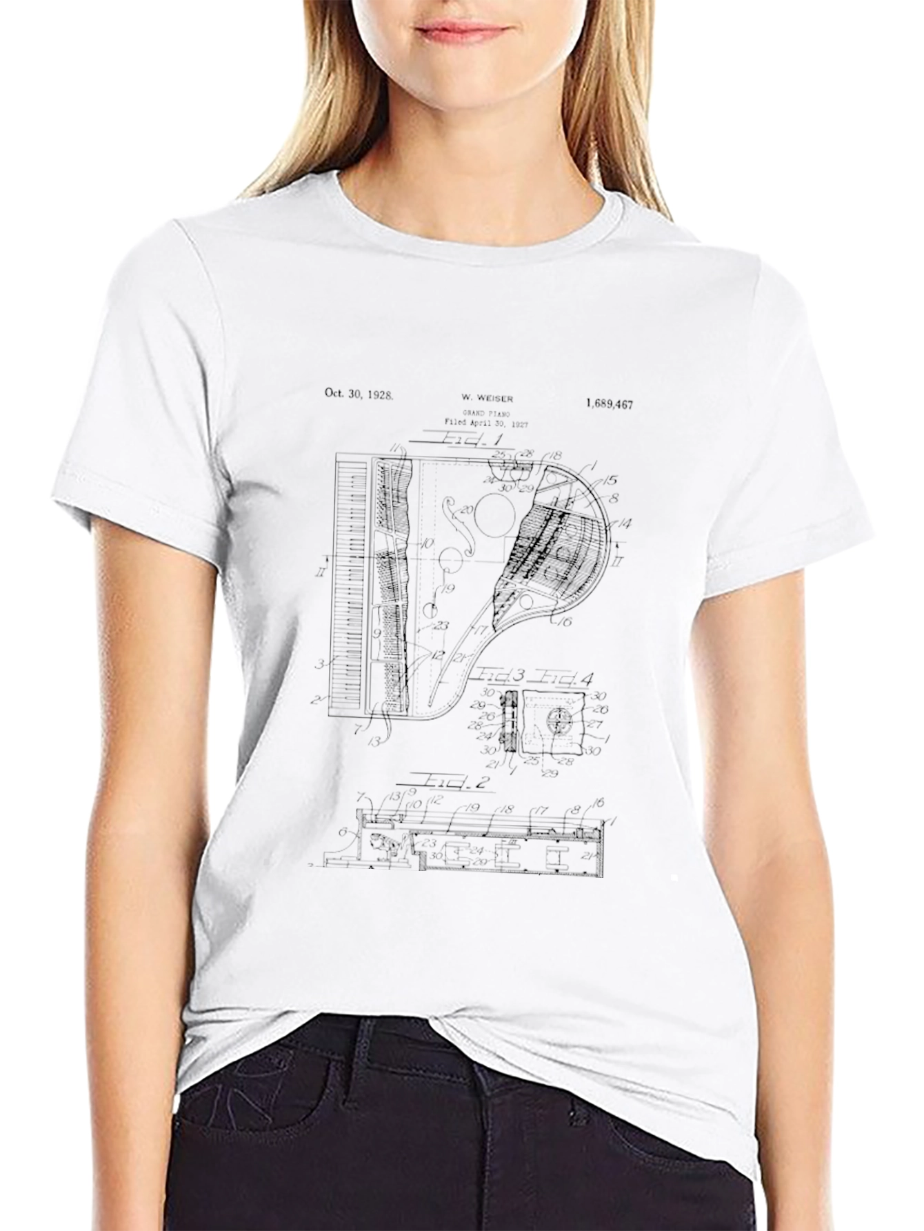 Black T-Shirt with Subtle Graphic Design