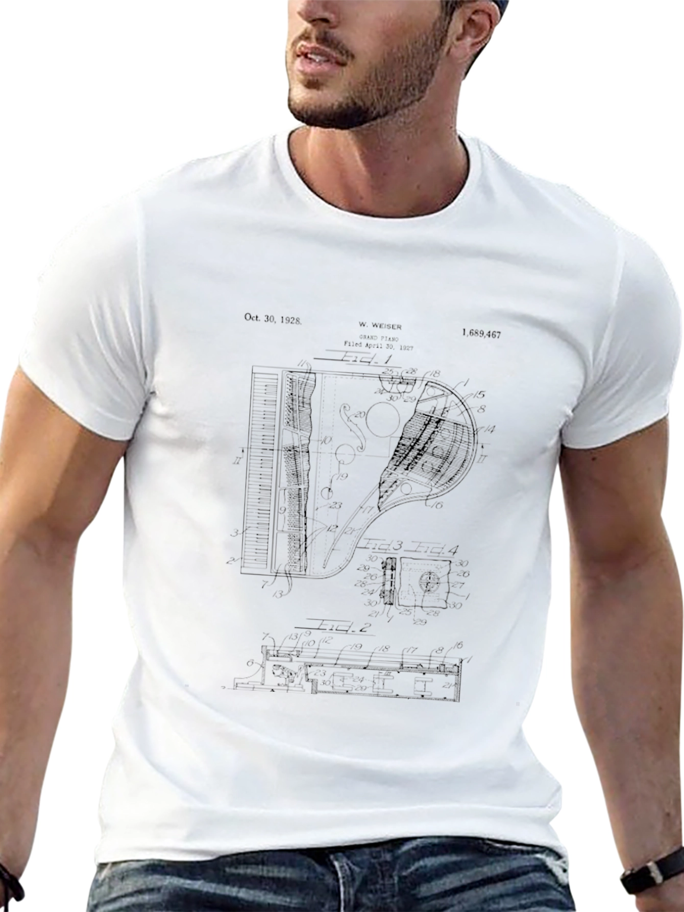Black T-Shirt with Subtle Graphic Design