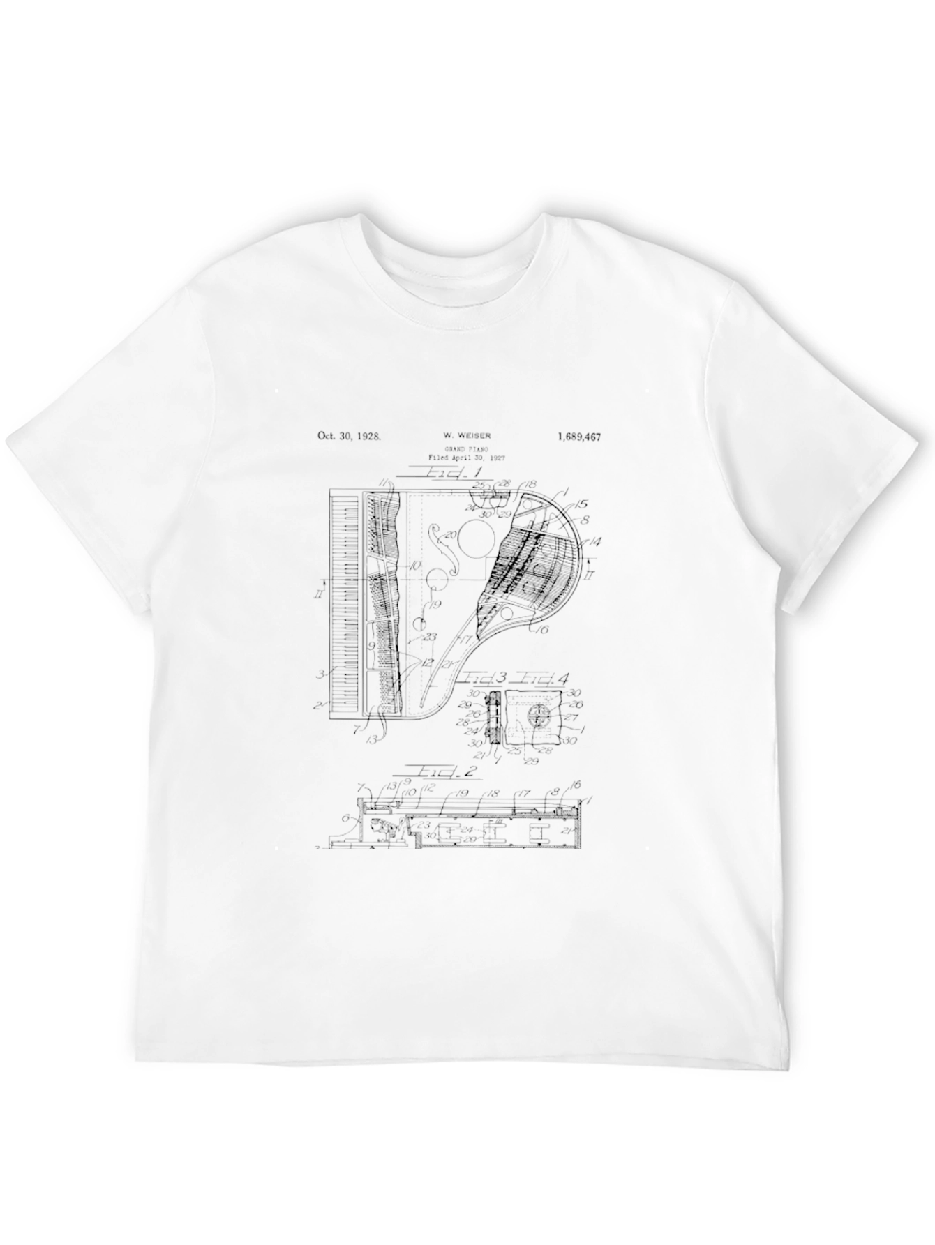 Black T-Shirt with Subtle Graphic Design