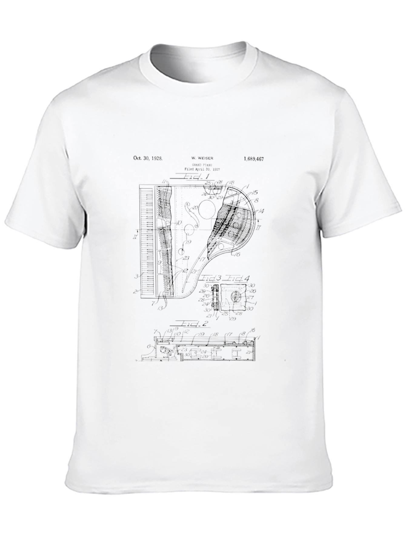 Black T-Shirt with Subtle Graphic Design
