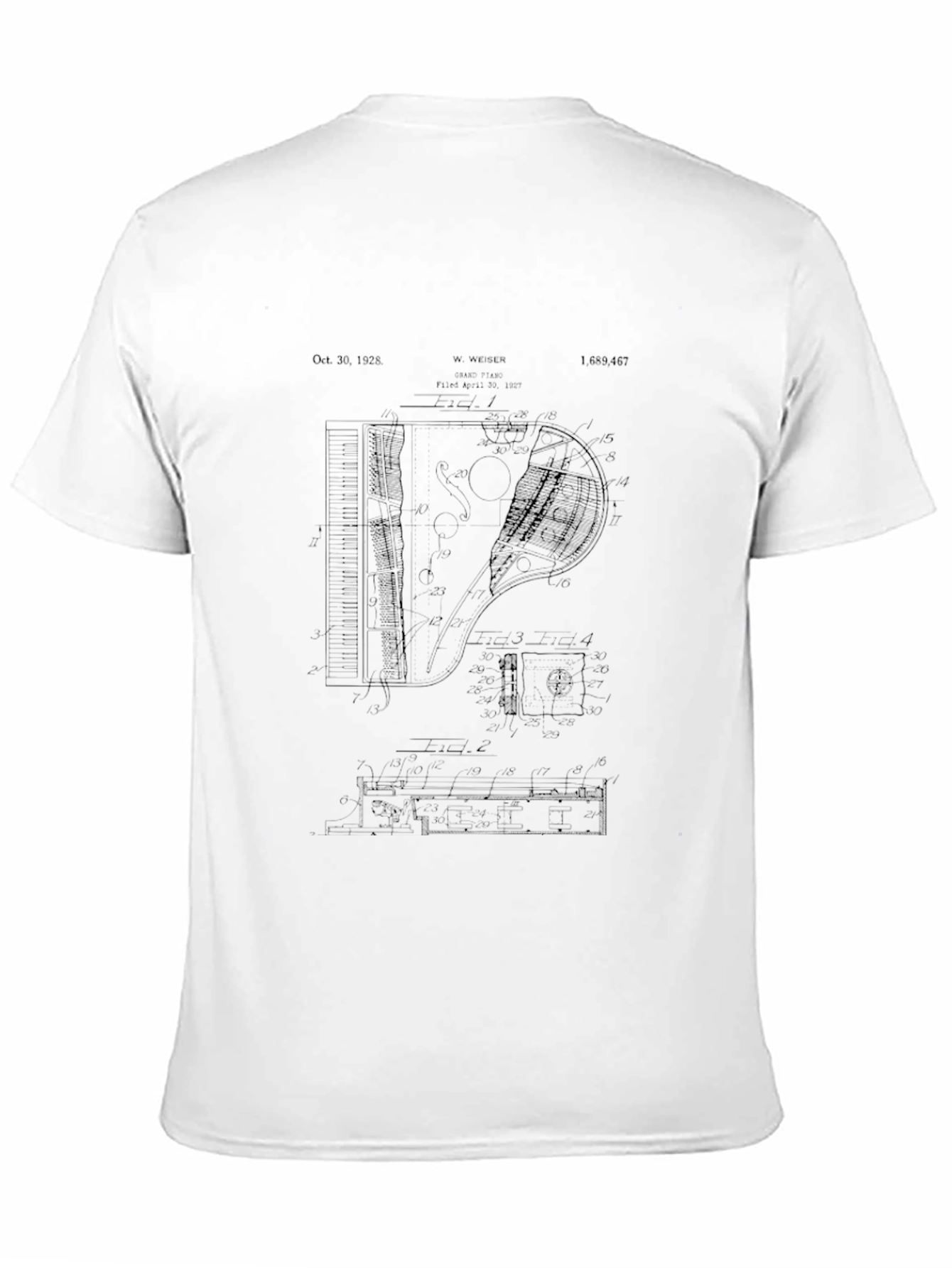Black T-Shirt with Subtle Graphic Design