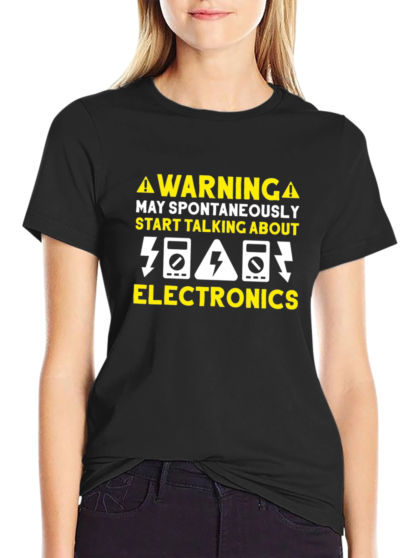 Warning Electronics T-Shirt - Funny Geek Tee