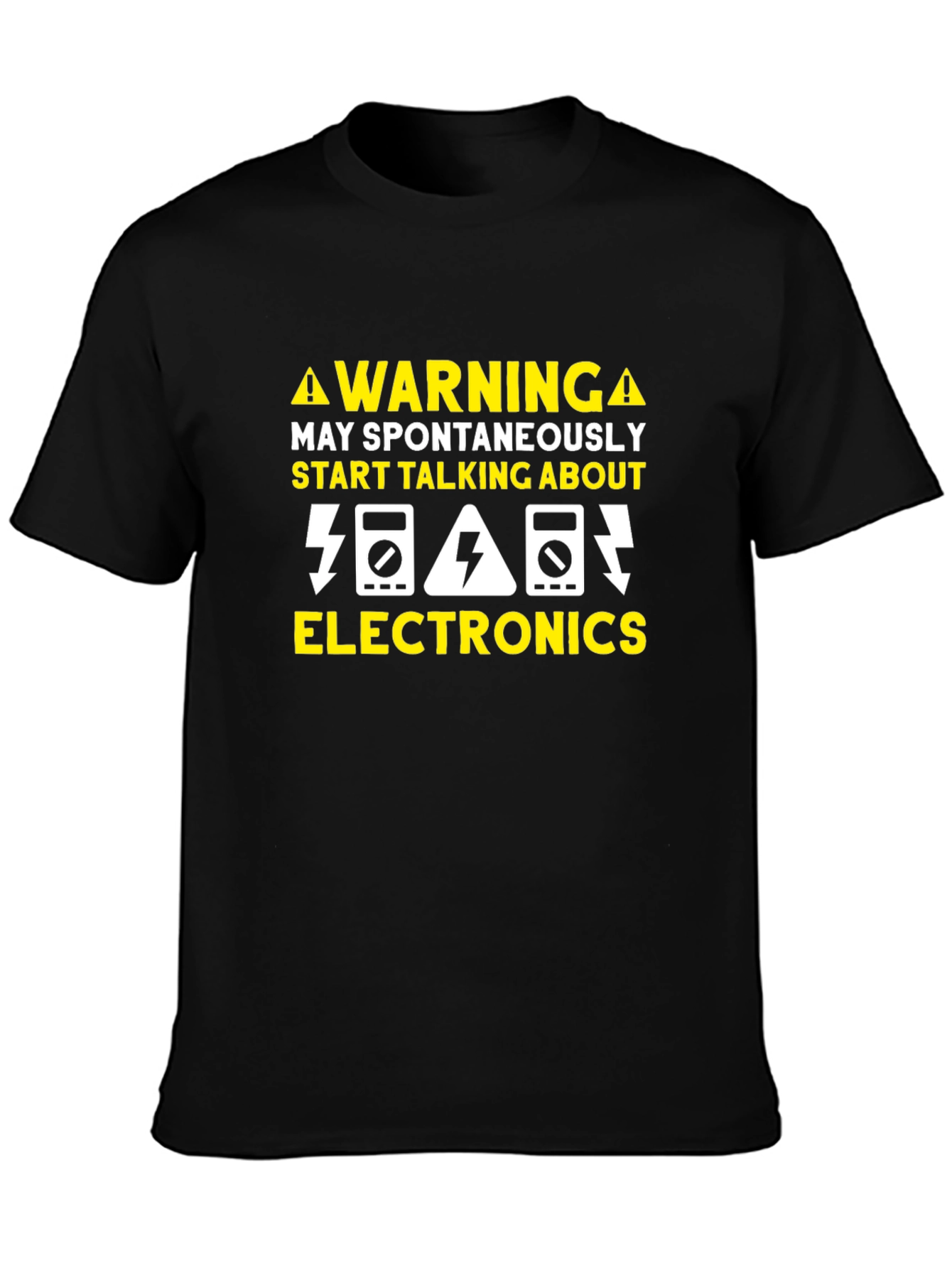 Warning Electronics T-Shirt - Funny Geek Tee