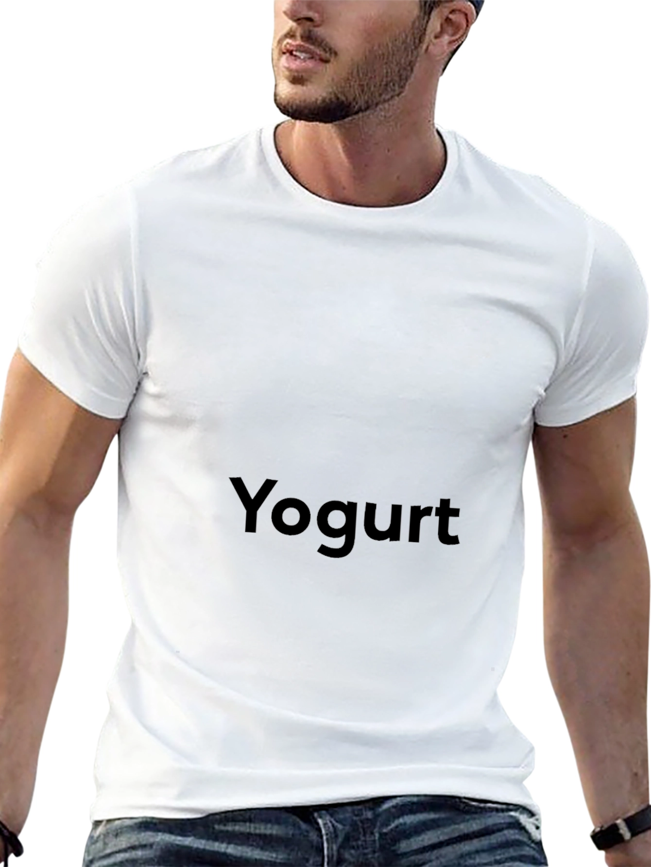 Yogurt Text Black Unisex T-Shirt