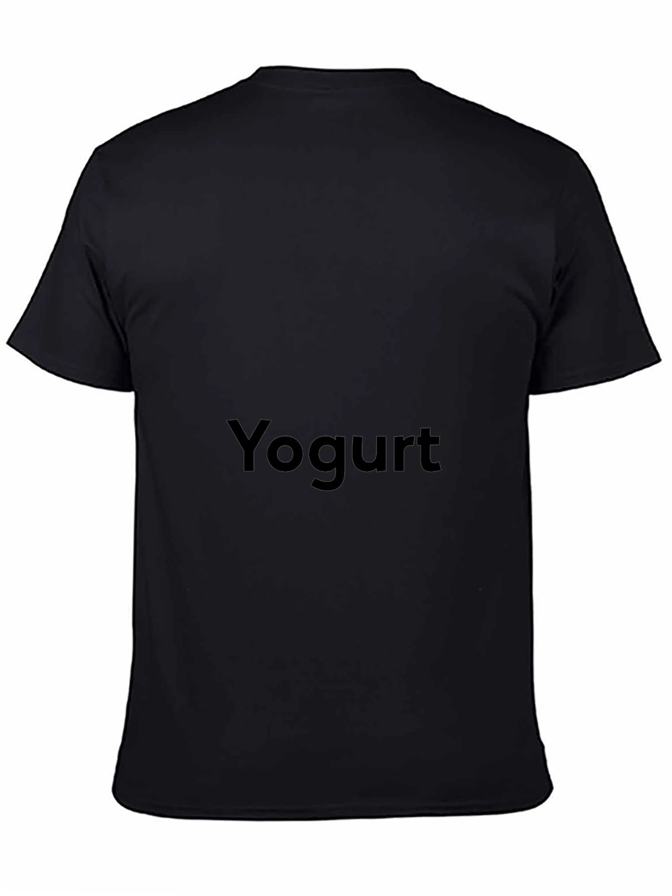 Yogurt Text Black Unisex T-Shirt