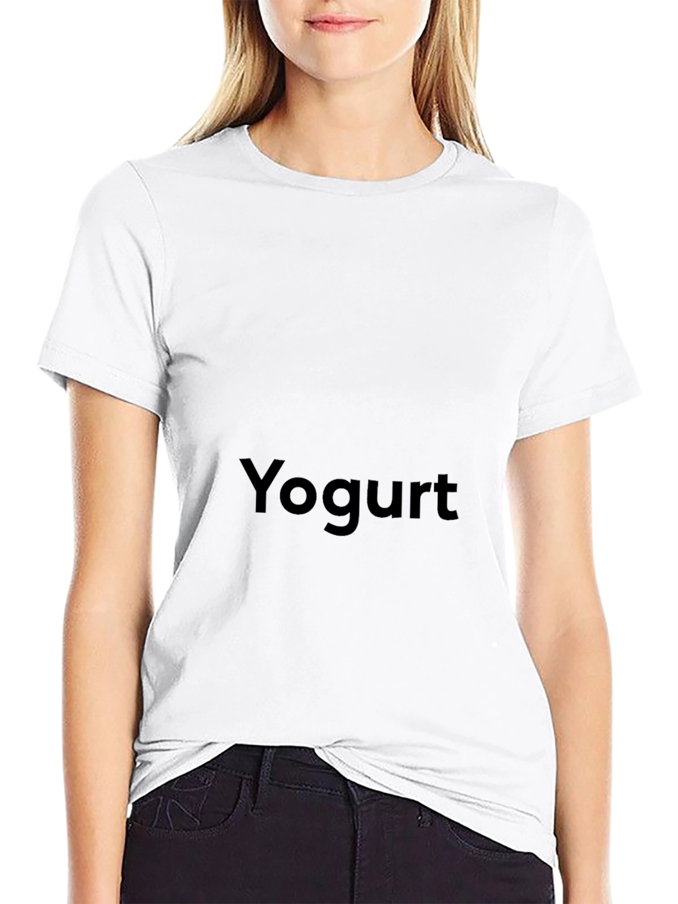 Yogurt Text Black Unisex T-Shirt
