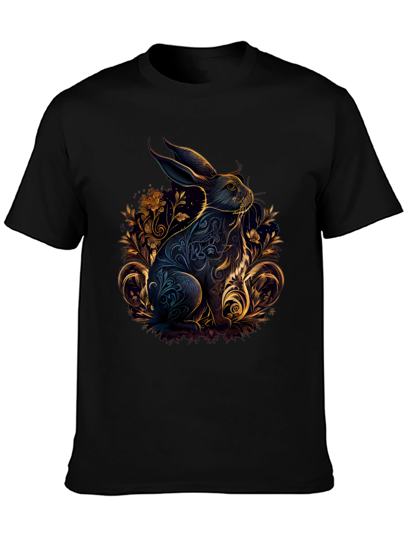 Rabbit Floral T-Shirt - Artistic Design