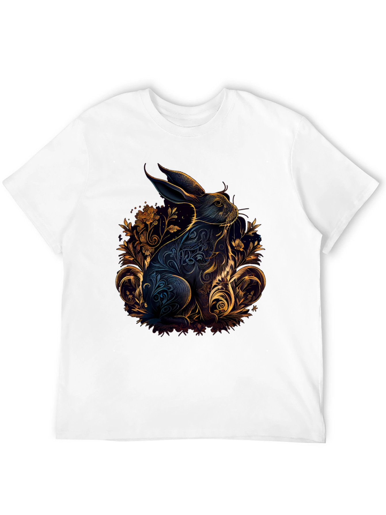 Rabbit Floral T-Shirt - Artistic Design
