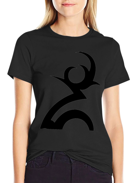 Abstract Symbol Graphic Black T-Shirt