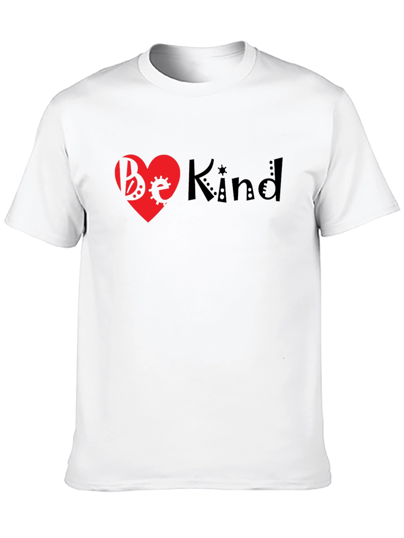Be Kind Heart Graphic Black T-Shirt