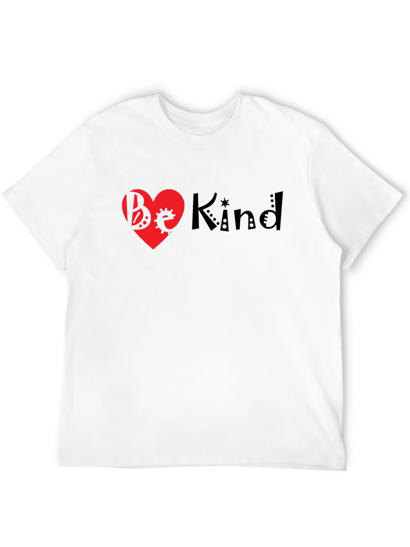 Be Kind Heart Graphic Black T-Shirt