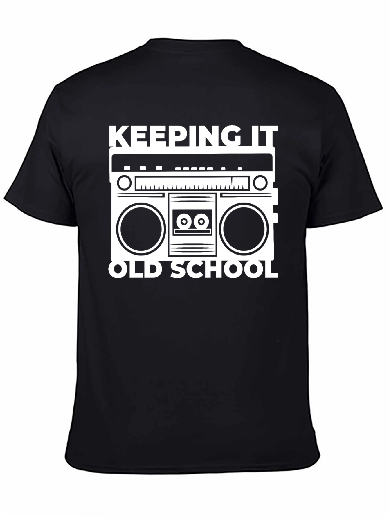 Keeping It Old School Boombox Graphic T-Shirt