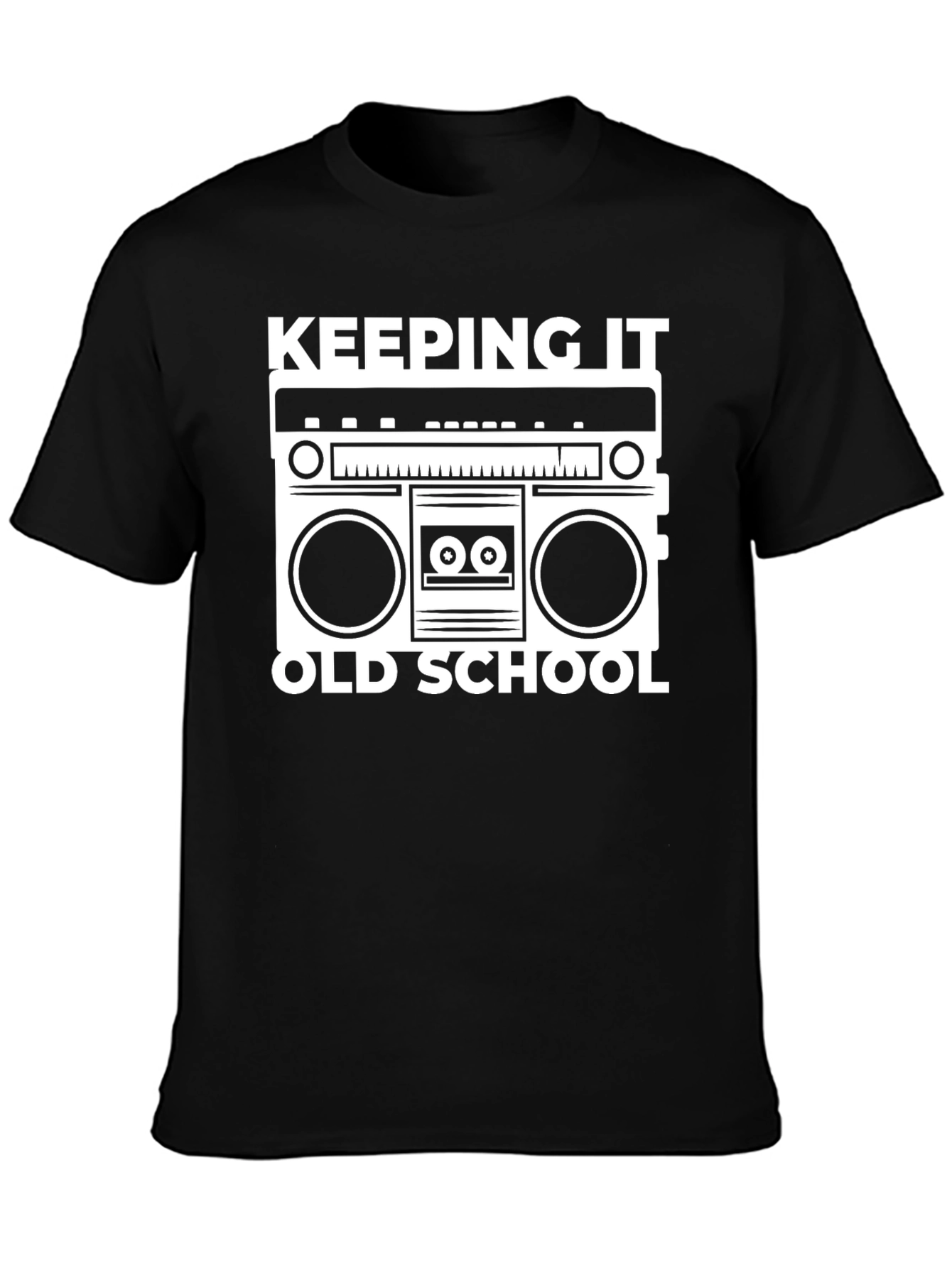 Keeping It Old School Boombox Graphic T-Shirt