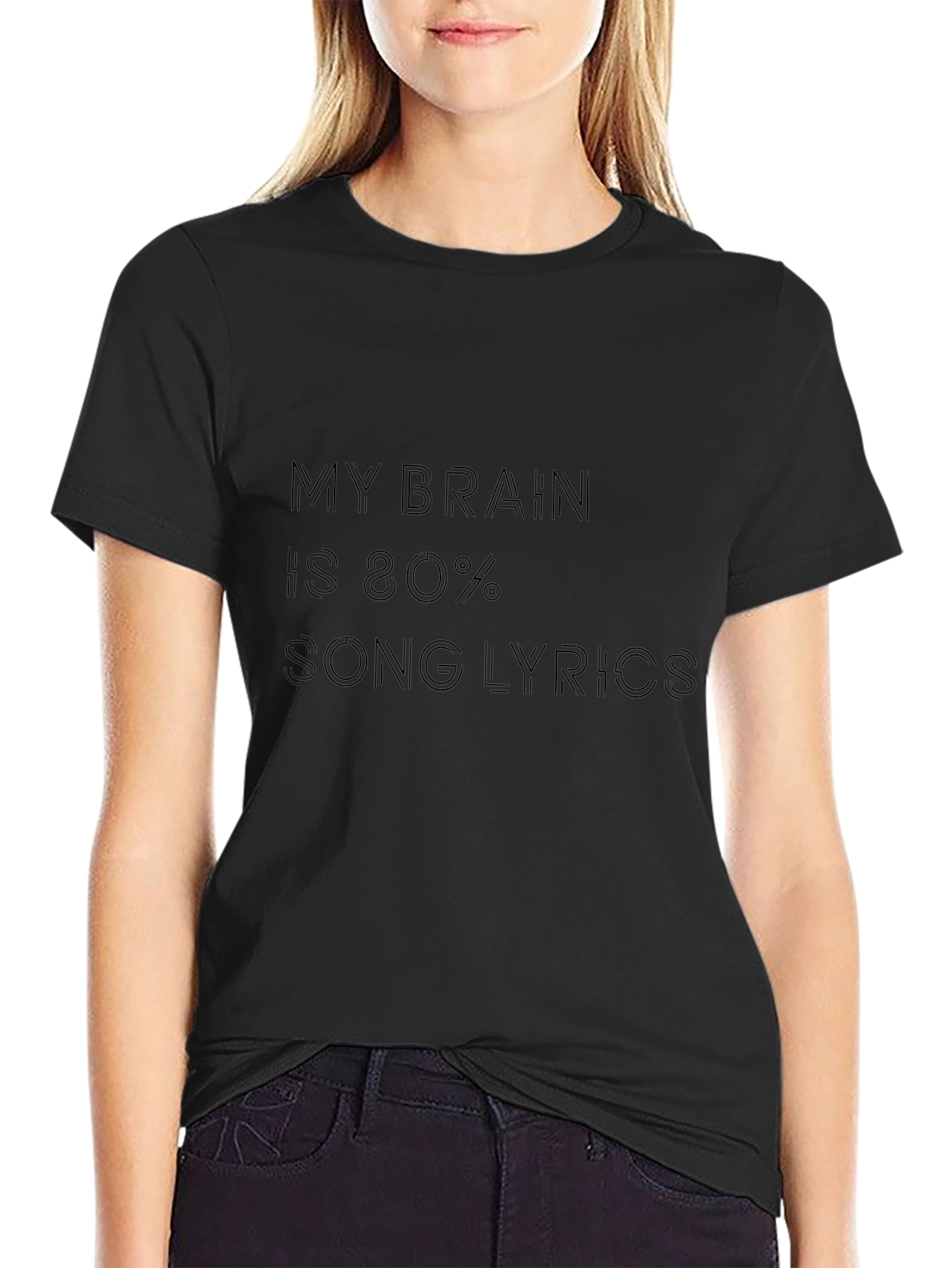 My Brain is 80% Song Lyrics T-Shirt