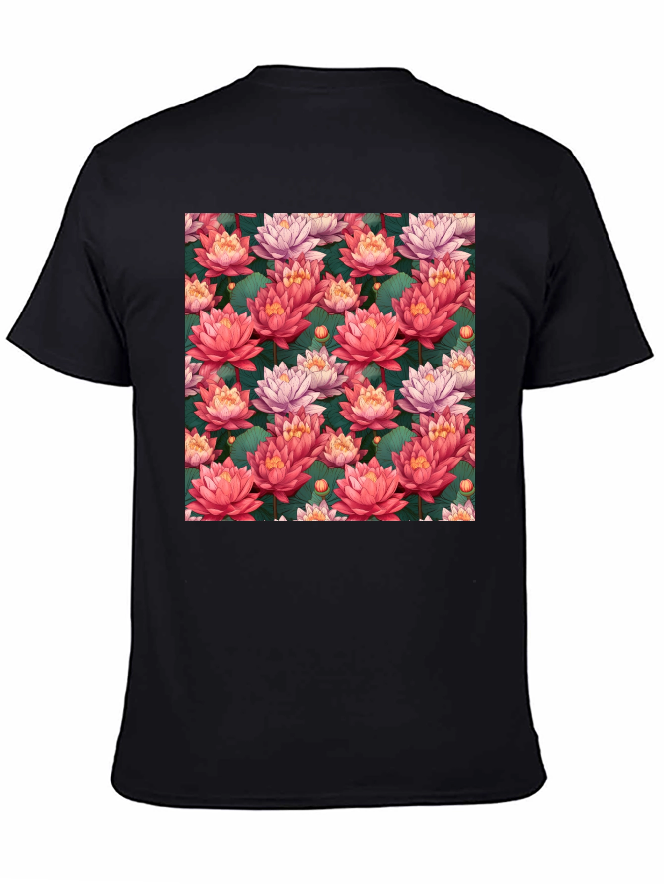 Lotus Flower Pattern T-Shirt