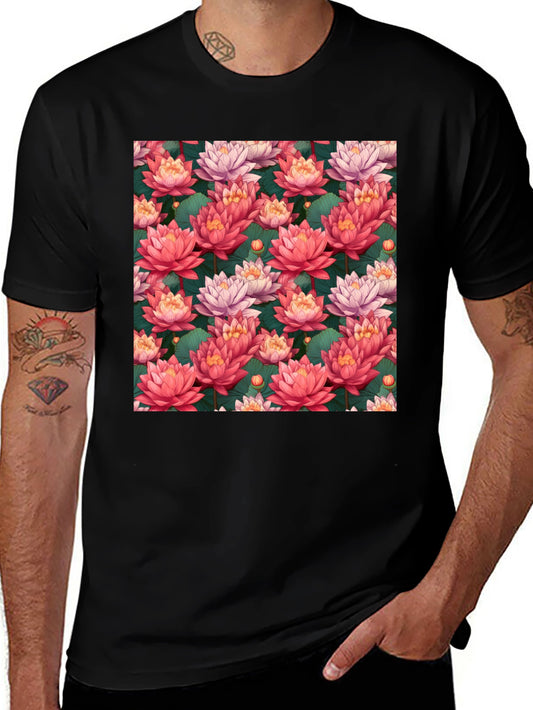Lotus Flower Pattern T-Shirt