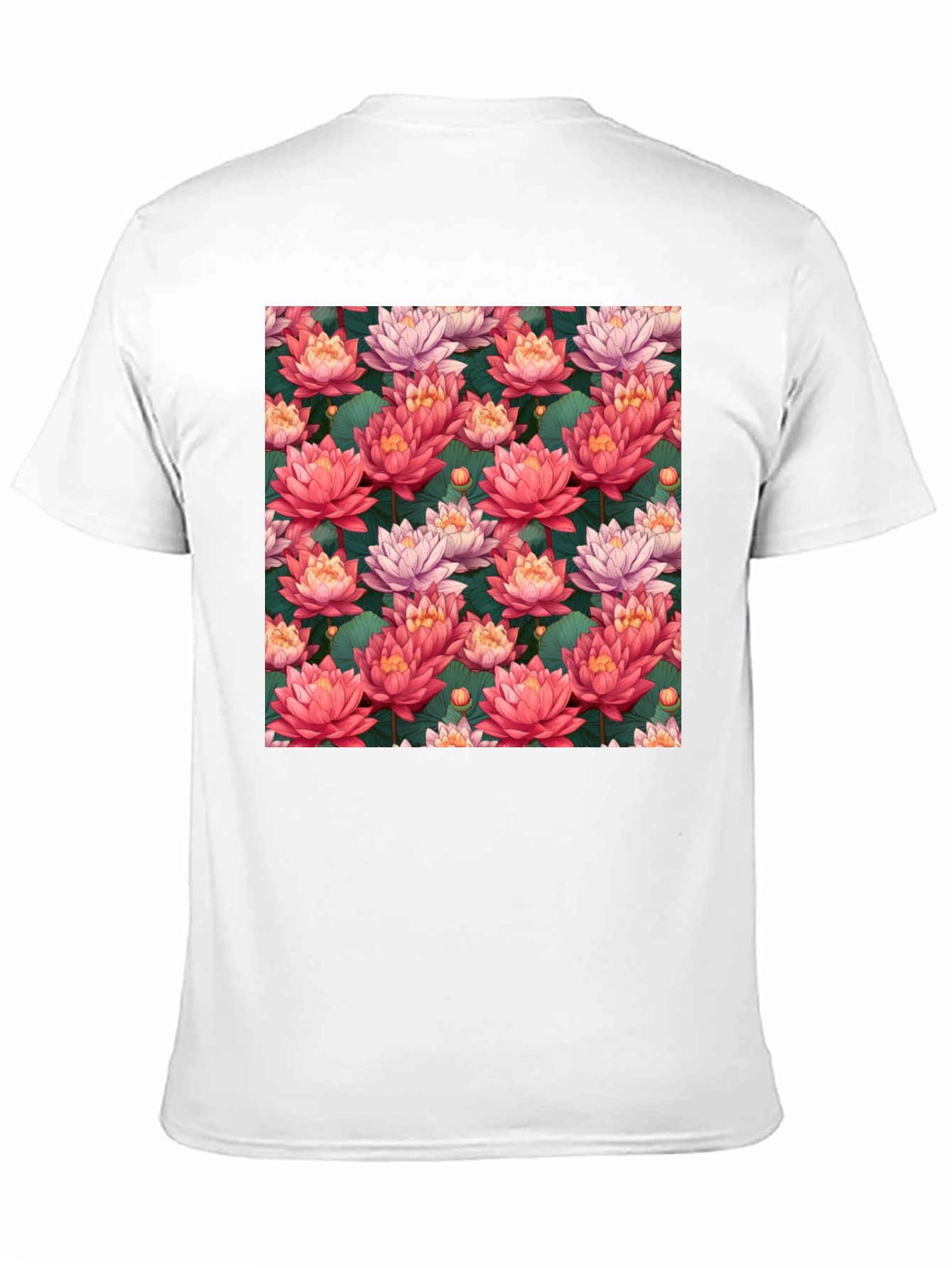 Lotus Flower Pattern T-Shirt