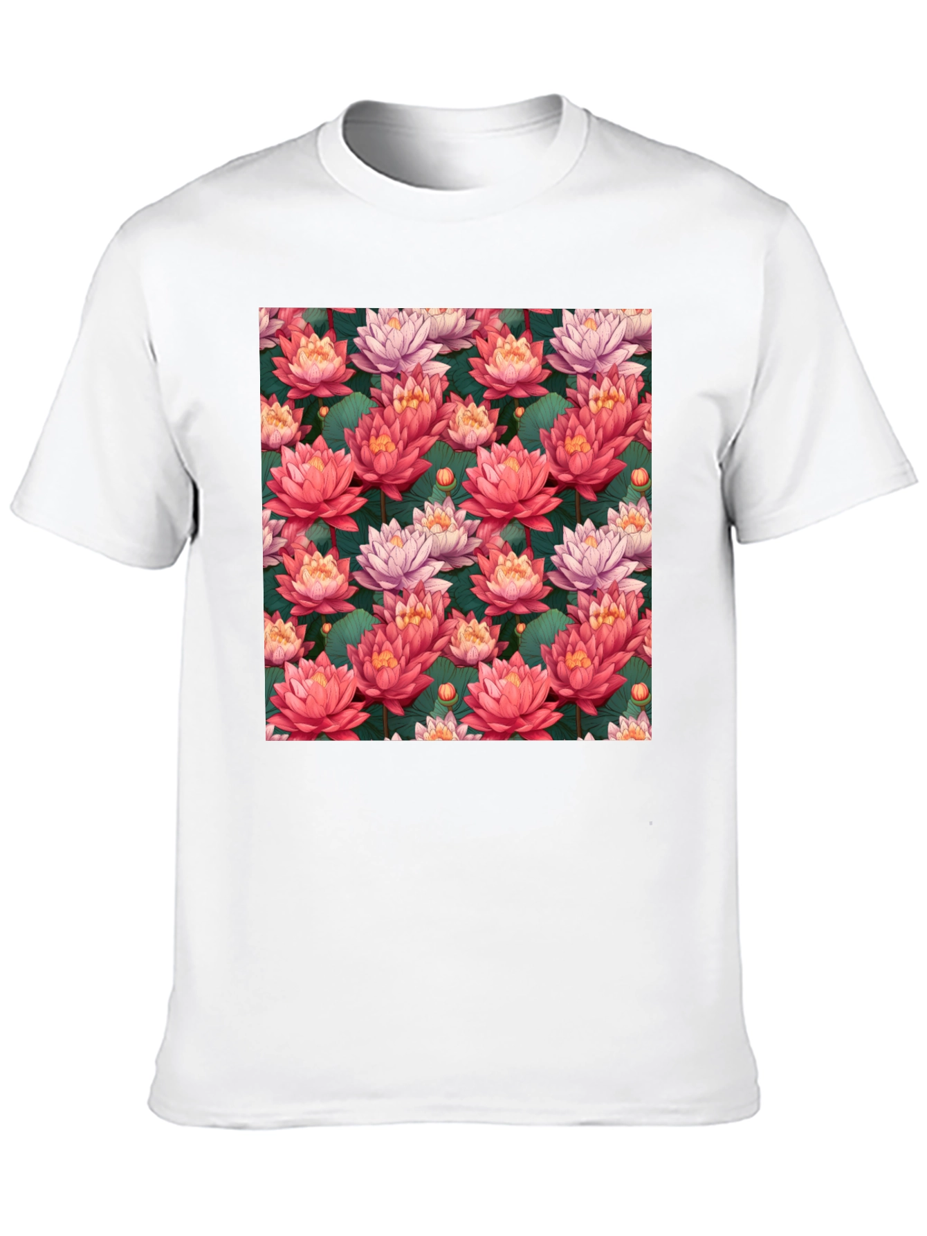 Lotus Flower Pattern T-Shirt