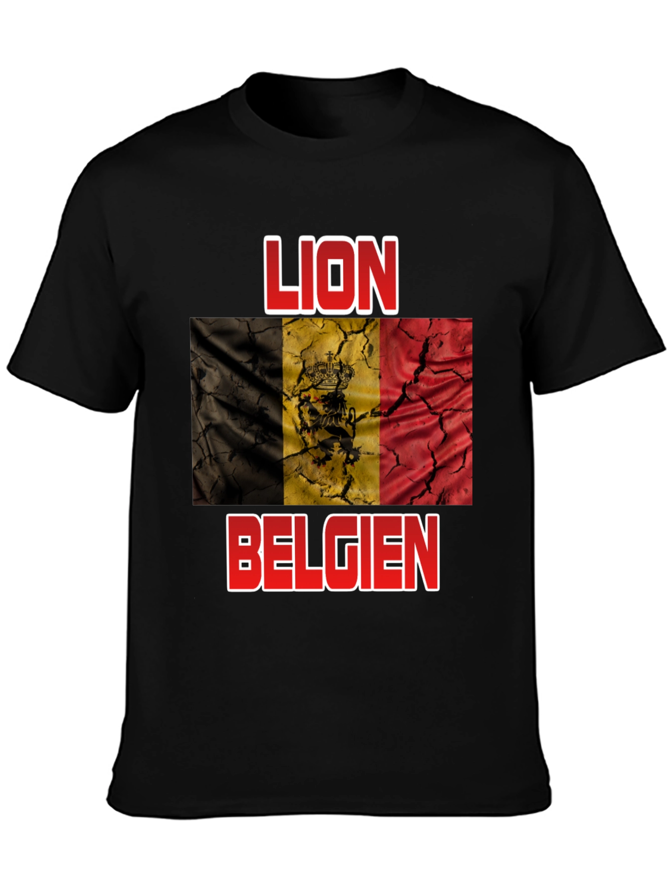 Lion Belgie T-Shirt - Belgian Flag Design