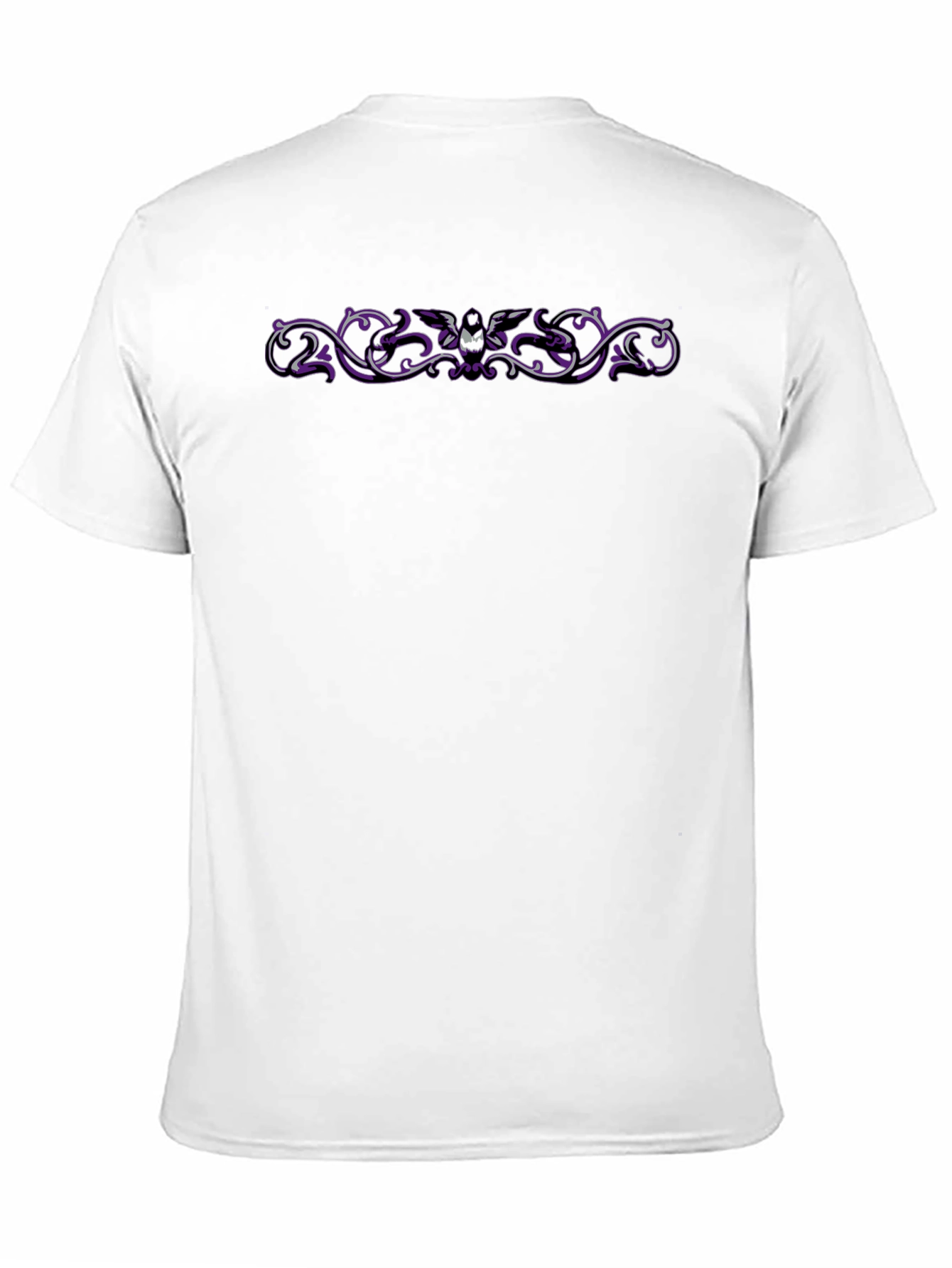 Gothic Bat Scrollwork T-Shirt - Black