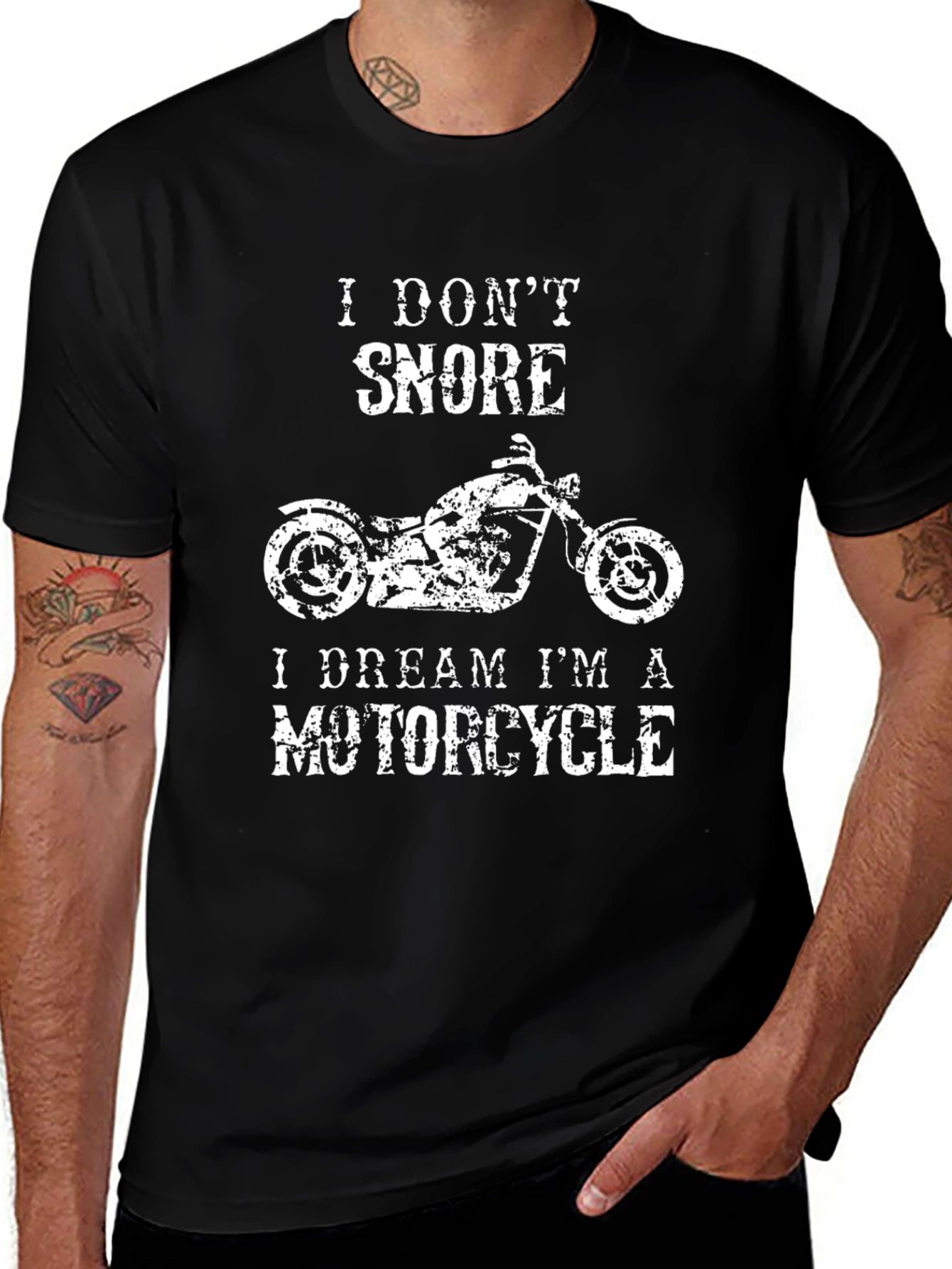 I Dont Snore Motorcycle Graphic Tee