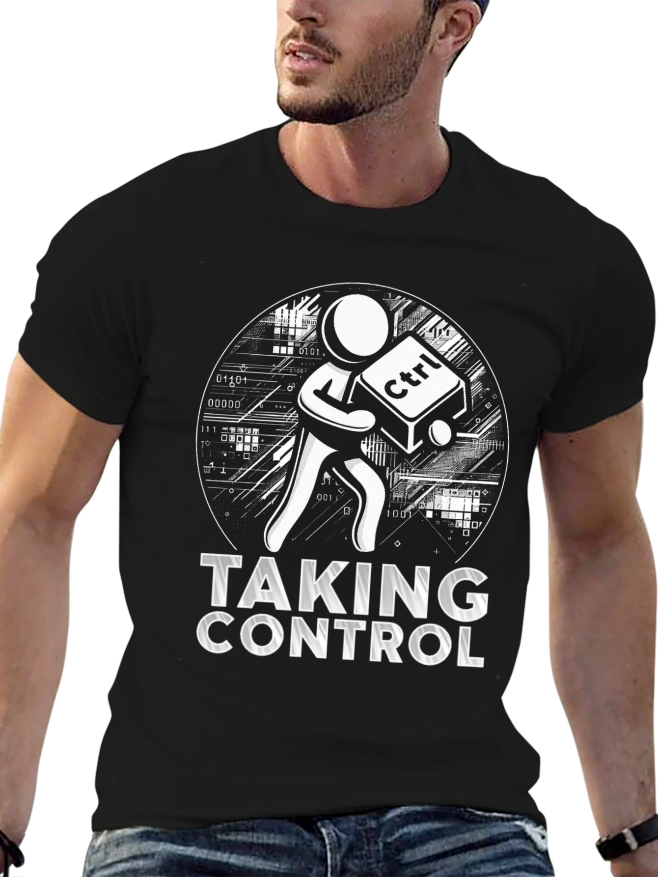 Taking Control T-Shirt - Black