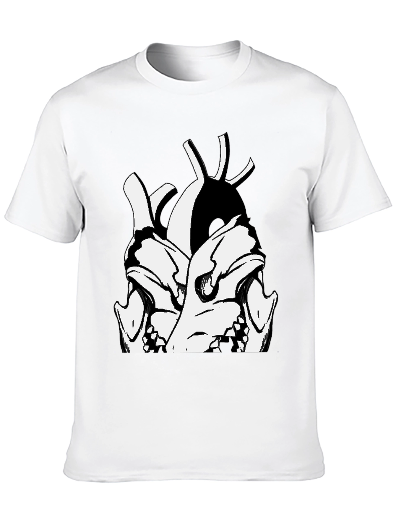 Skull Heart Graphic Black T-Shirt