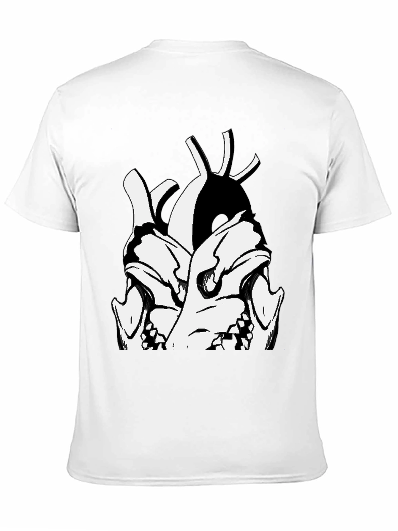 Skull Heart Graphic Black T-Shirt
