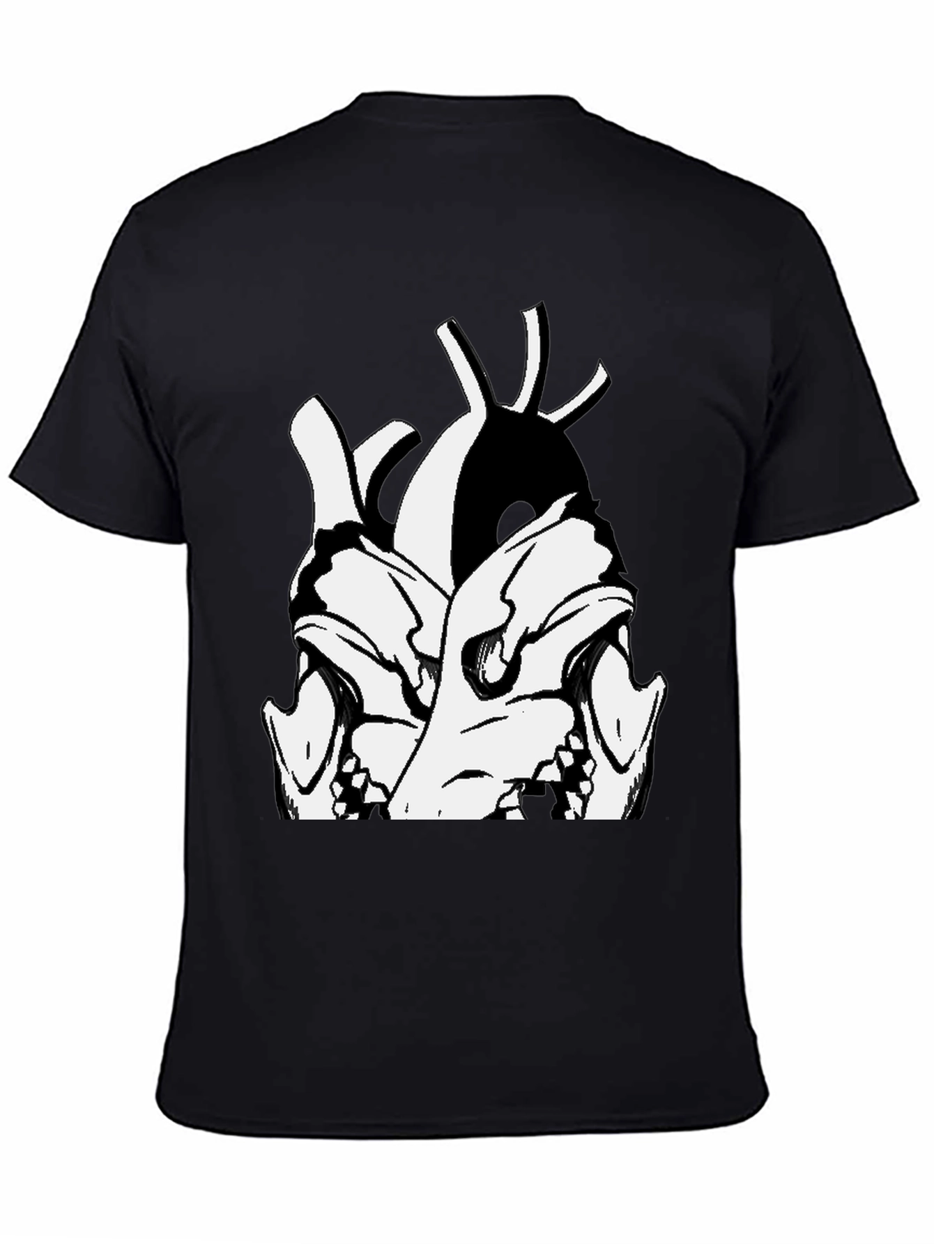 Skull Heart Graphic Black T-Shirt