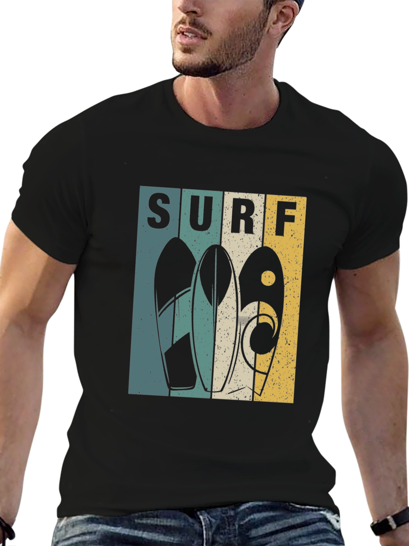 Surfboard Retro Graphic Tee