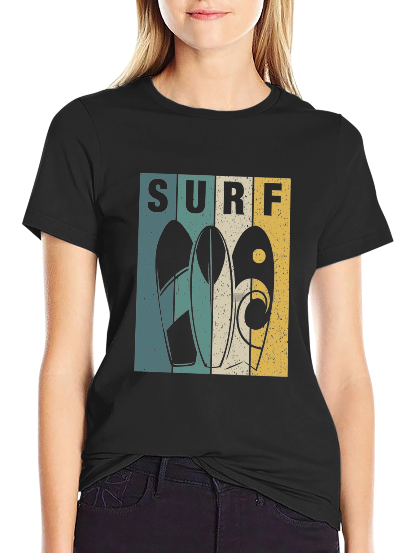 Surfboard Retro Graphic Tee