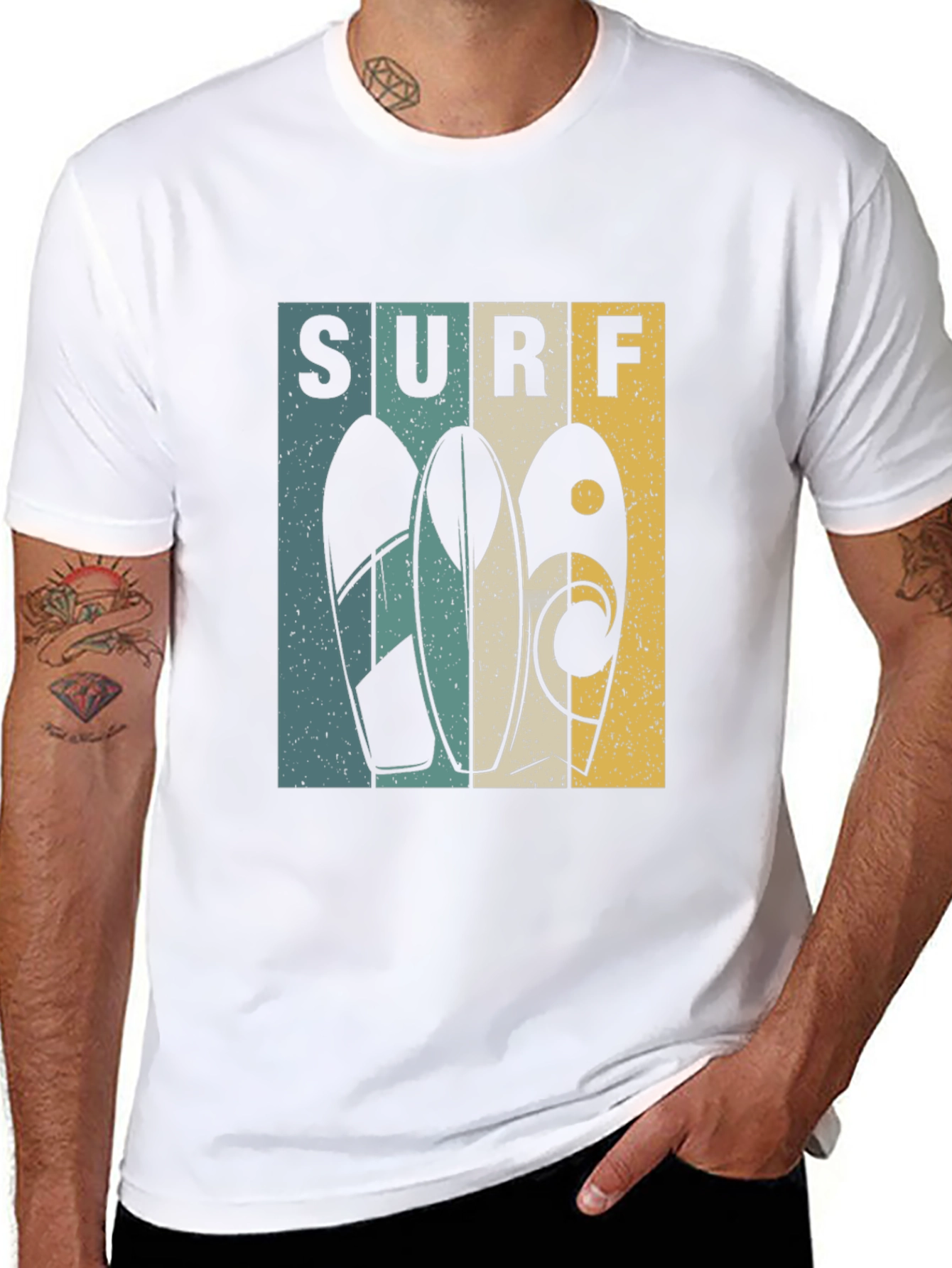 Surfboard Retro Graphic Tee