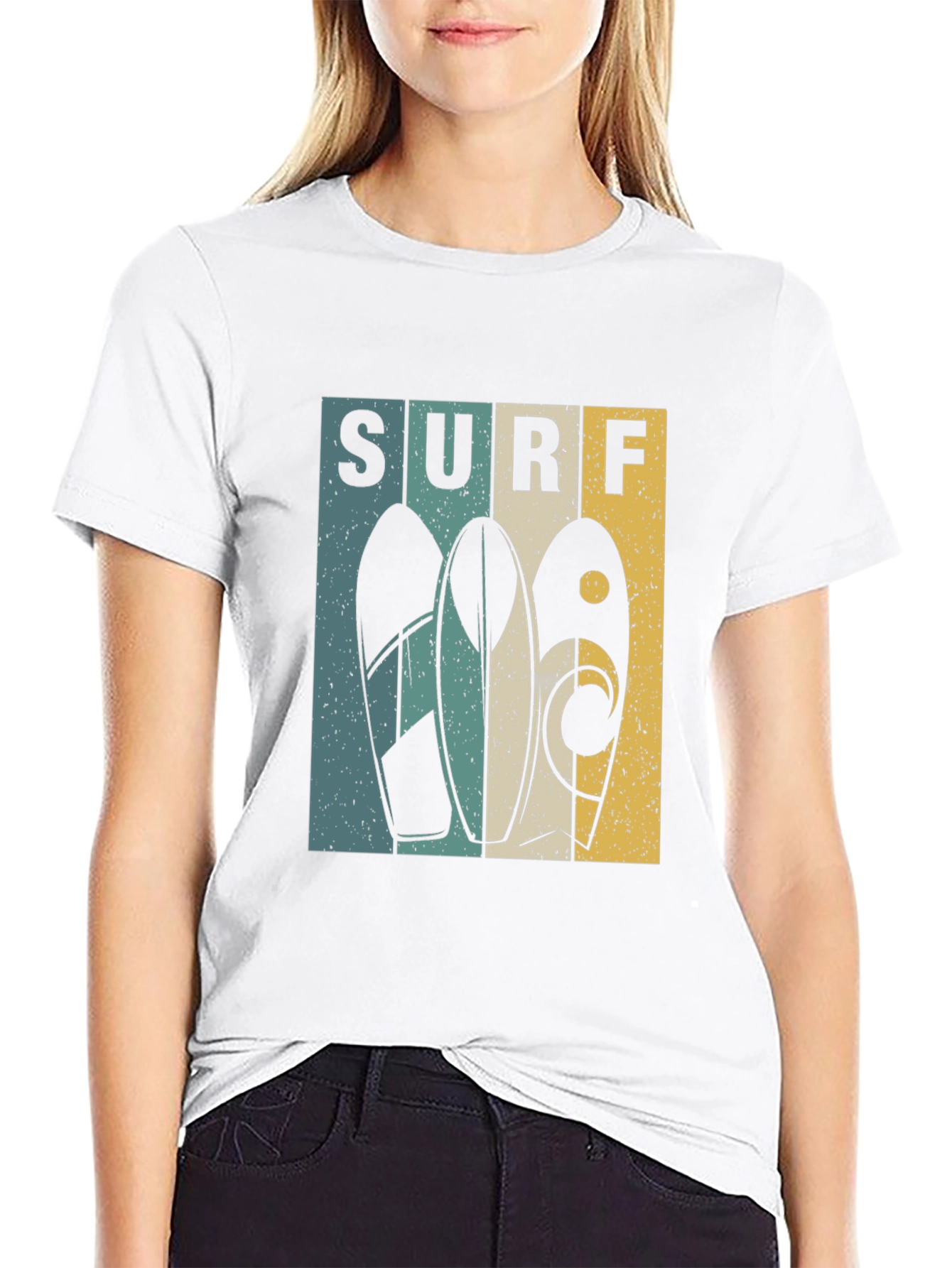Surfboard Retro Graphic Tee