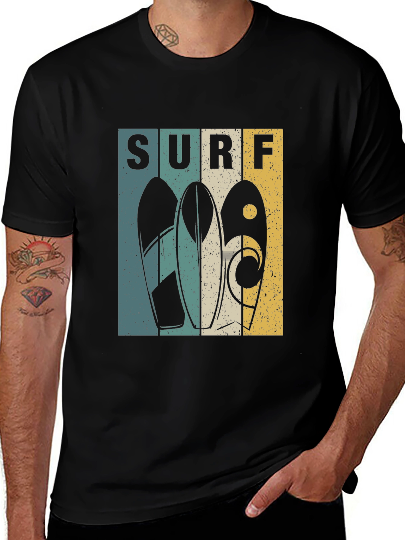 Surfboard Retro Graphic Tee