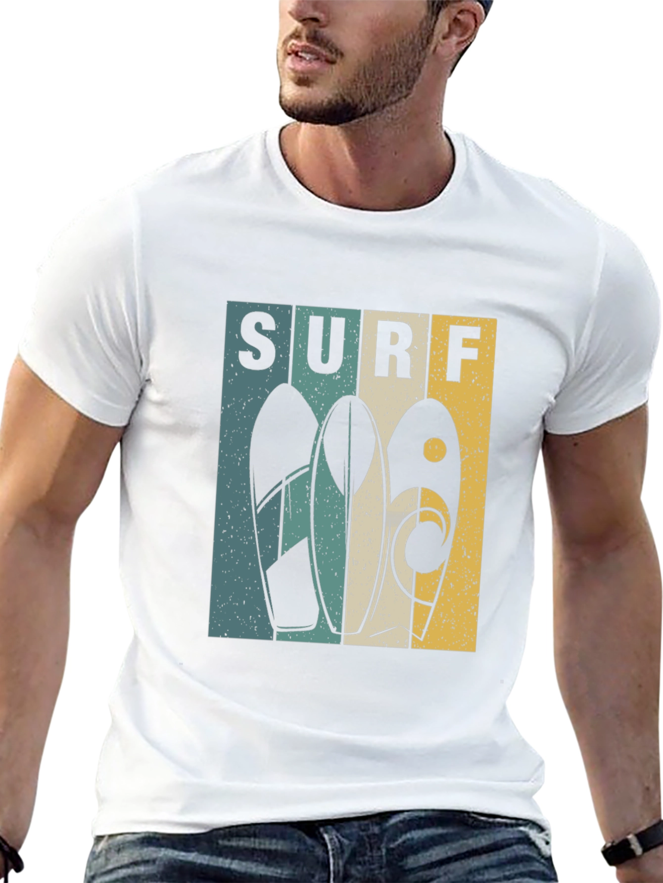 Surfboard Retro Graphic Tee