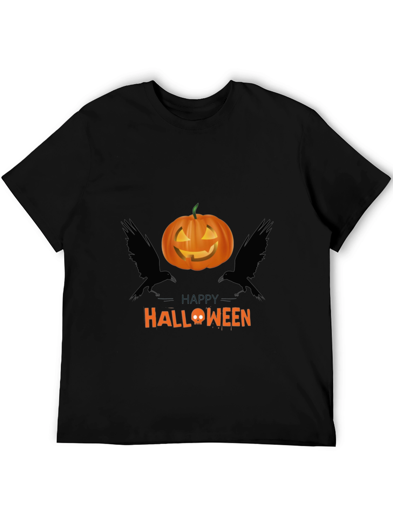 Halloween Pumpkin & Raven Graphic Tee