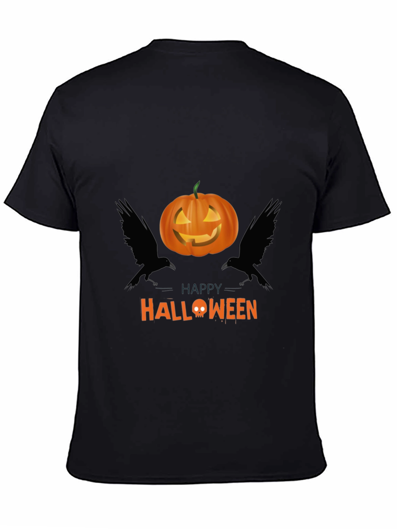 Halloween Pumpkin & Raven Graphic Tee