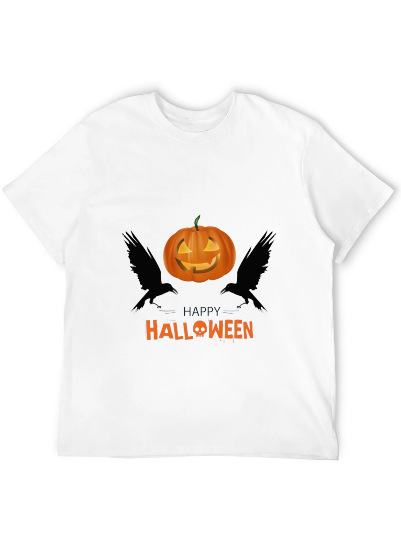 Halloween Pumpkin & Raven Graphic Tee