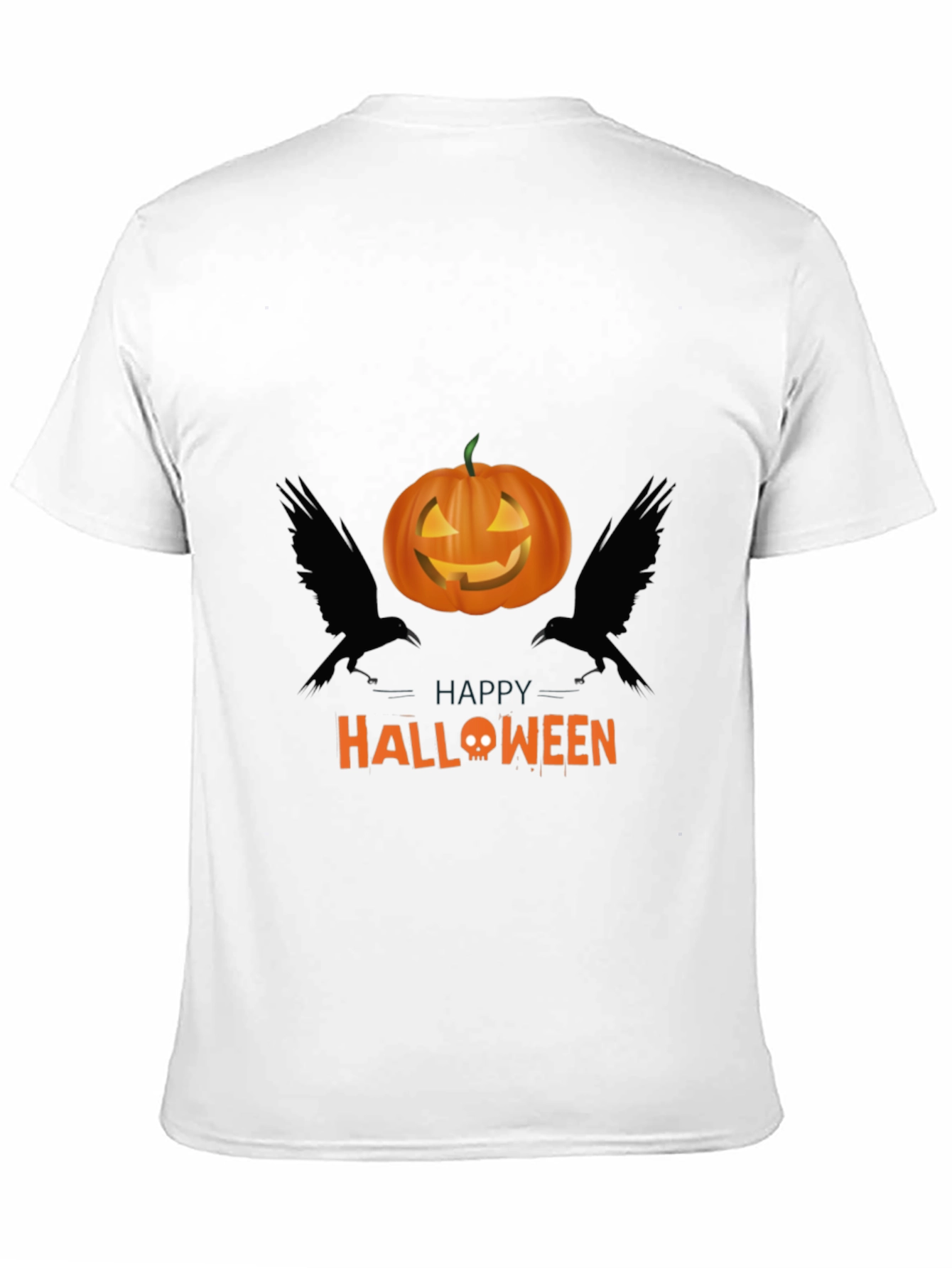Halloween Pumpkin & Raven Graphic Tee